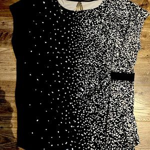 Black and white blouse